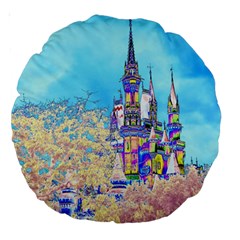 Castle For A Princess 18  Premium Round Cushion  by rokinronda