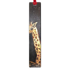 Baby Giraffe And Mom Under The Moon Large Bookmark by rokinronda