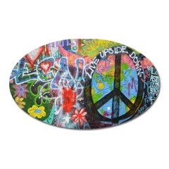 Prague Graffiti Magnet (oval) by StuffOrSomething