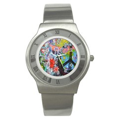 Prague Graffiti Stainless Steel Watch (slim) by StuffOrSomething