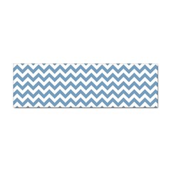 Blue And White Zigzag Bumper Sticker by Zandiepants