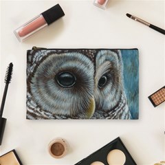 Barred Owl Cosmetic Bag (medium) by TonyaButcher