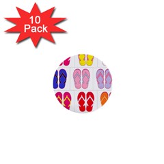 Flip Flop Collage 1  Mini Button (10 Pack) by StuffOrSomething