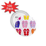 Flip Flop Collage 1.75  Button (100 pack) Front