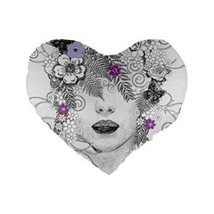 Flower Child Of Hope 16  Premium Heart Shape Cushion  by FunWithFibro