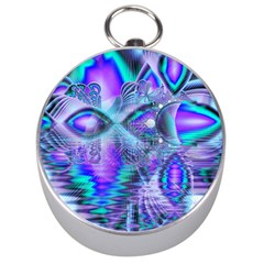 Peacock Crystal Palace Of Dreams, Abstract Silver Compass by DianeClancy