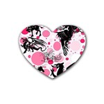 Fantasy In Pink Drink Coasters (Heart) Front