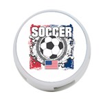 Soccer United States of America 4-Port USB Hub (Two Sides) Front