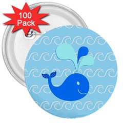 Playing In The Waves 3  Button (100 Pack) by StuffOrSomething