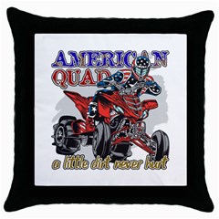 American Quad Throw Pillow Case (black) by MegaSportsFan