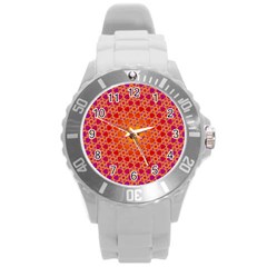 Radial Flower Plastic Sport Watch (large) by SaraThePixelPixie