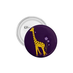 Purple Roller Skating Cute Cartoon Giraffe 1 75  Button by CreaturesStore