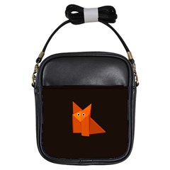 Dark Cute Origami Fox Girl s Sling Bag by CreaturesStore