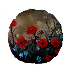 Poppy Garden 15  Premium Round Cushion  by rokinronda