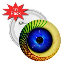 Eerie Psychedelic Eye 2 25  Button (10 Pack) by StuffOrSomething