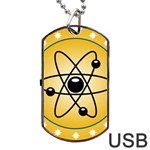 Atom Symbol Dog Tag USB Flash (Two Sides) Back