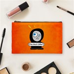 Orange Funny Too Much Coffee Cosmetic Bag (Medium) Front