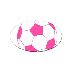 Soccer Ball Pink Sticker 100 Pack (oval) by Designsbyalex