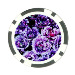 Purple Wildflowers Of Hope Poker Chip by FunWithFibro