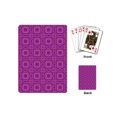 Purple Moroccan Pattern Playing Cards (mini) by SaraThePixelPixie