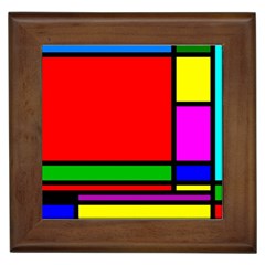 Mondrian Framed Ceramic Tile by Siebenhuehner