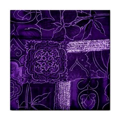 Pretty Purple Patchwork Face Towel by FunWithFibro