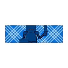 Blue Knight On Plaid Bumper Sticker 100 Pack by StuffOrSomething