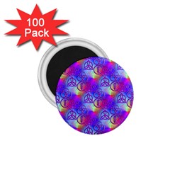 Rainbow Led Zeppelin Symbols 1 75  Button Magnet (100 Pack) by SaraThePixelPixie