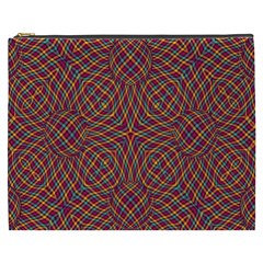 Trippy Tartan Cosmetic Bag (xxxl) by SaraThePixelPixie