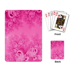 Soft Pink Frost Of Morning Fractal Playing Cards Single Design by Artist4God