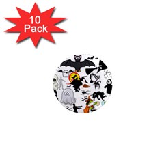 Halloween Mashup 1  Mini Button Magnet (10 Pack) by StuffOrSomething