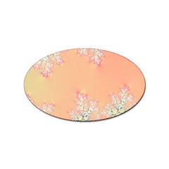 Peach Spring Frost On Flowers Fractal Sticker 10 Pack (oval) by Artist4God