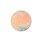 Peach Spring Frost On Flowers Fractal Golf Ball Marker 4 Pack Front