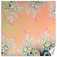 Peach Spring Frost On Flowers Fractal Canvas 20  X 20  (unframed) by Artist4God