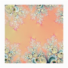 Peach Spring Frost On Flowers Fractal Glasses Cloth (medium) by Artist4God