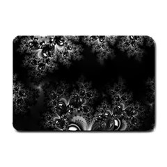 Midnight Frost Fractal Small Door Mat by Artist4God