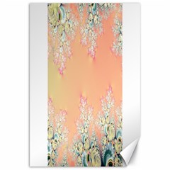 Peach Spring Frost On Flowers Fractal Canvas 20  X 30  (unframed) by Artist4God