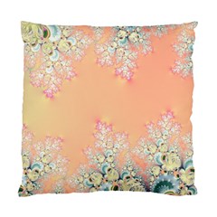 Peach Spring Frost On Flowers Fractal Cushion Case (single Sided)  by Artist4God