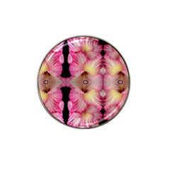 Pink Gladiolus Flowers Golf Ball Marker 4 Pack (for Hat Clip) by Artist4God
