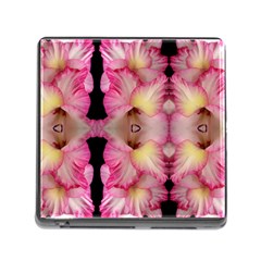 Pink Gladiolus Flowers Memory Card Reader With Storage (square) by Artist4God