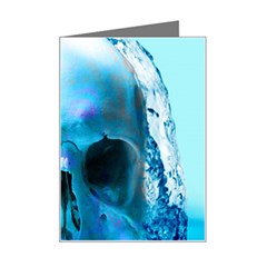 Skull In Water Mini Greeting Card by icarusismartdesigns