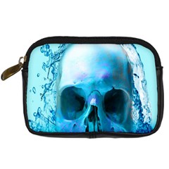 Skull In Water Digital Camera Leather Case by icarusismartdesigns