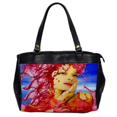 Tears Of Blood Oversize Office Handbag (one Side) by icarusismartdesigns