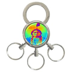 Sitting Bull 3-ring Key Chain by icarusismartdesigns