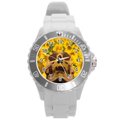 Sunflowers Plastic Sport Watch (large) by icarusismartdesigns