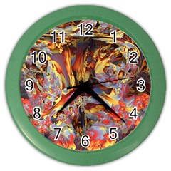 Abstract 4 Wall Clock (color) by icarusismartdesigns