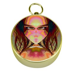 Cat Woman Gold Compass by icarusismartdesigns