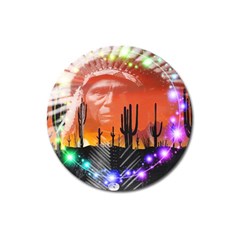 Ghost Dance Magnet 3  (round) by icarusismartdesigns