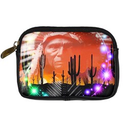 Ghost Dance Digital Camera Leather Case by icarusismartdesigns