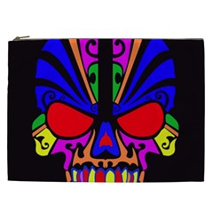 Skull In Colour Cosmetic Bag (xxl) by icarusismartdesigns